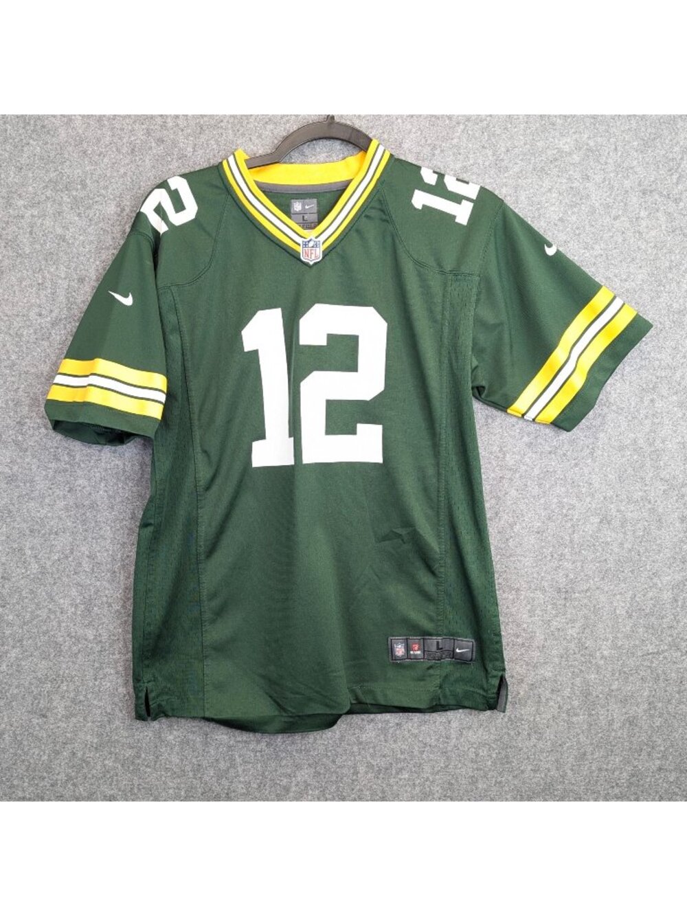 Green Bay Packers Nike On Field Jersey Youth Large Aaron Rodgers 12 Green Gold